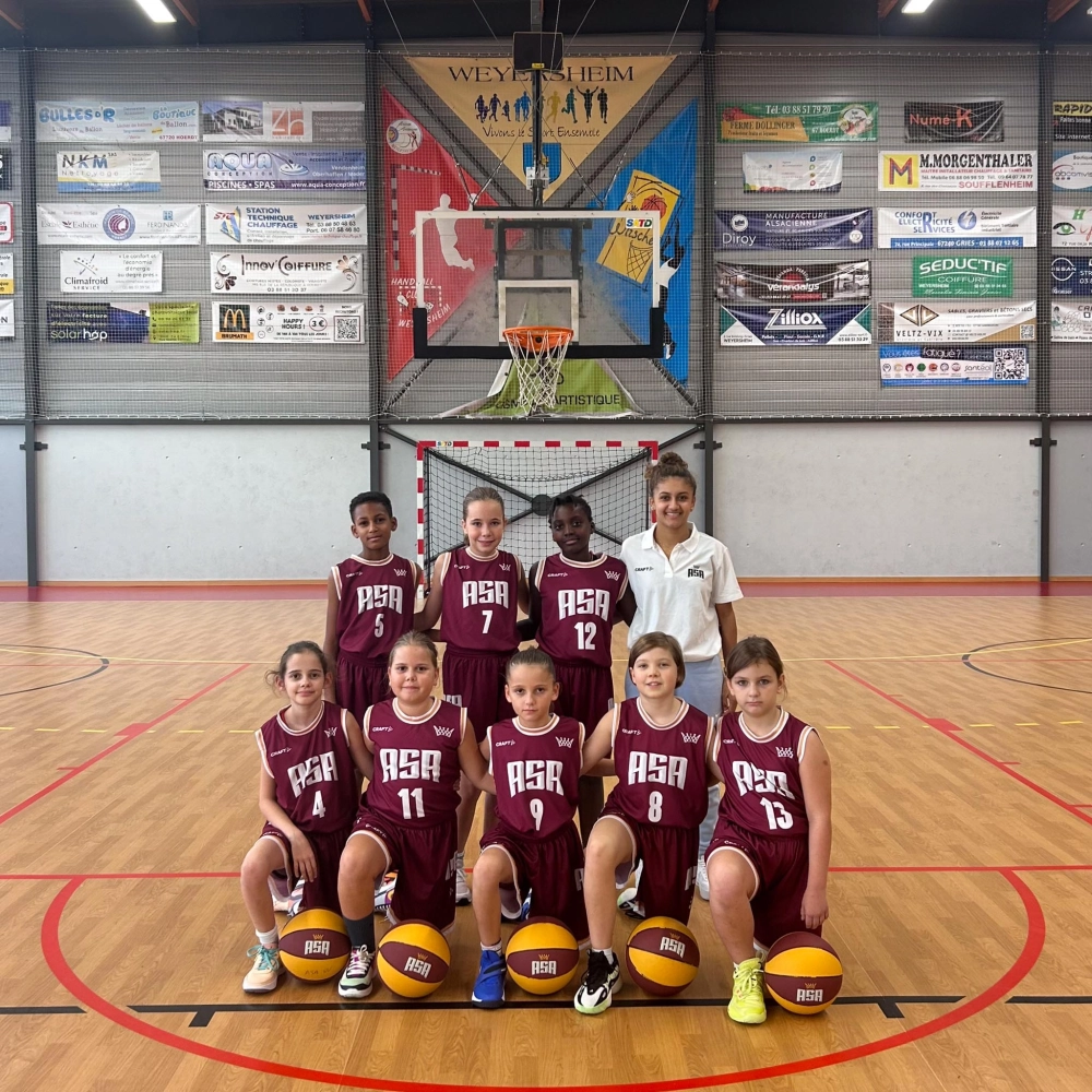 Photo de groupe de l'équipe U11F2 Départementale 2