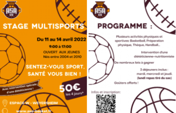 Stage multisports avril 2022